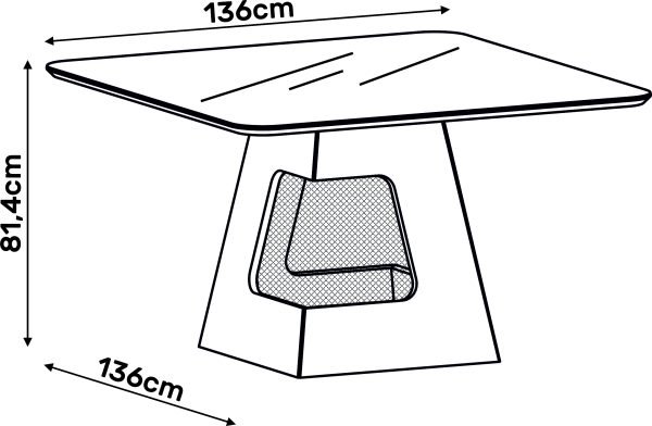 MESA DALA 1360x1360x30 BLANCO HUESO - Imagen 3