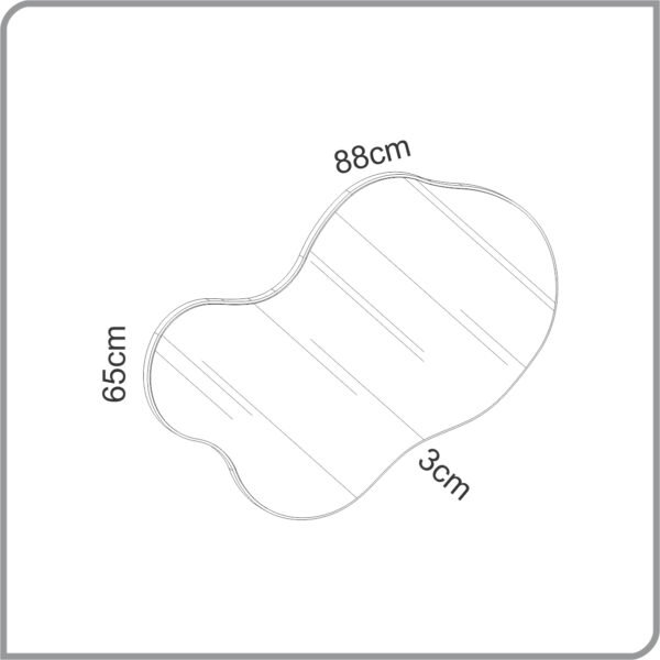 PANEL DECORATIVO 88CM CON ESPEJO - Imagen 2