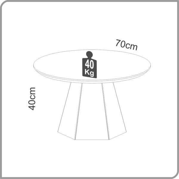 MESA DE CENTRO HEXAGONAL FREIJO / NEGRO MATE - Imagen 2