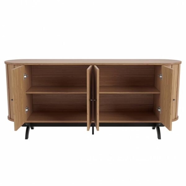 BUFFET CURVO C/4 PUERTAS FREIJO / NEGRO MATE - Imagen 4