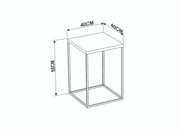 MESA DE APOYO CUBE VERMONT NEGRO - Imagen 3