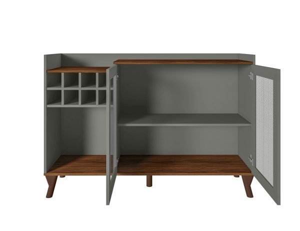Balcão Buffet – Aberto – Cinza Régio_Palisandro