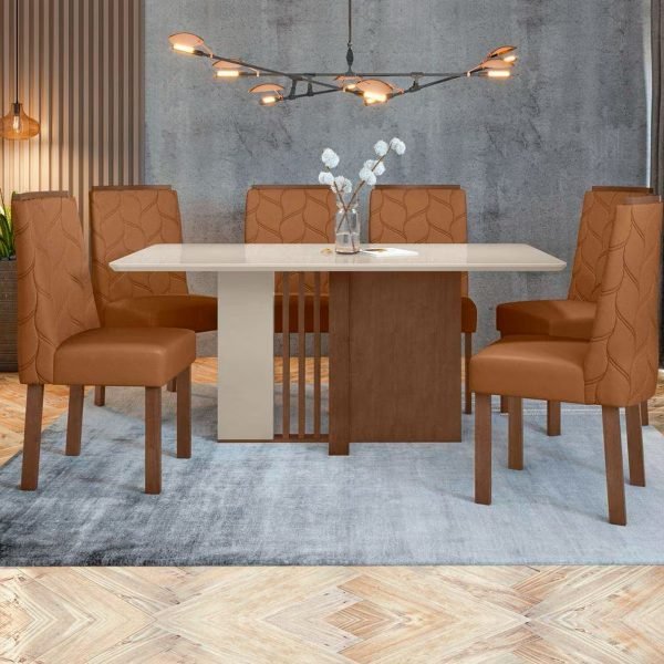 SET DE COMEDOR ASTRID 6 SILLAS