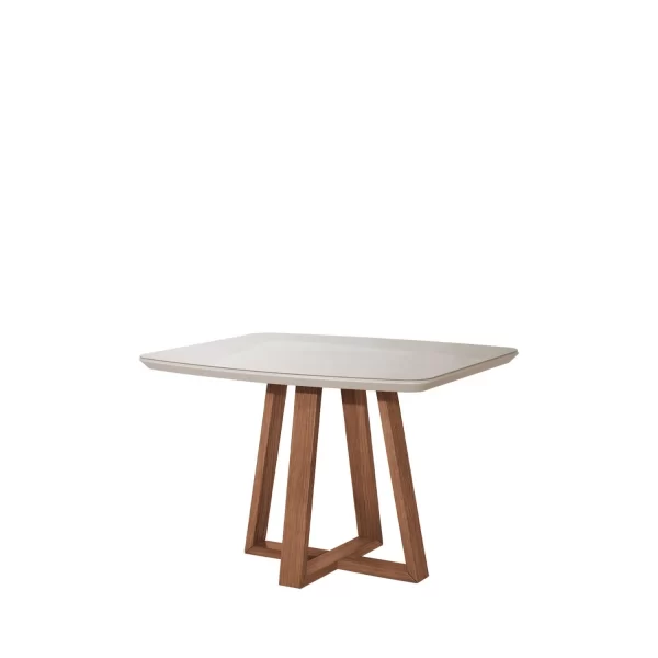 MESA BENNET 115.5 C/ VIDRIO NATURAL/ BLANCO HUESO - Imagen 2
