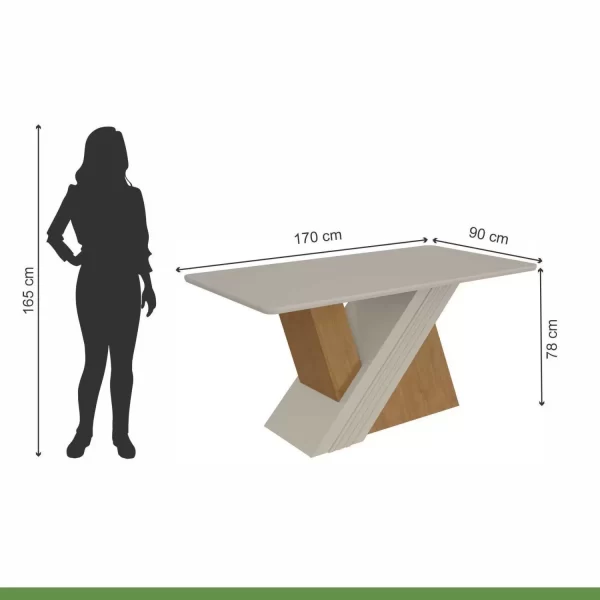 MESA DE COMEDOR VENUS SIN VIDRIO - Imagen 2
