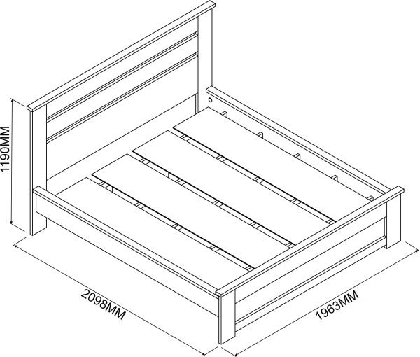 CAMA MATRIMONIO GENOVA 1.80 BLANCO/ CARV NAT/ BLANCO - Imagen 2