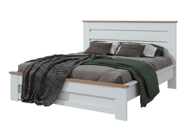 CAMA MATRIMONIO GENOVA 1.80 BLANCO/ CARV NAT/ BLANCO - Imagen 3