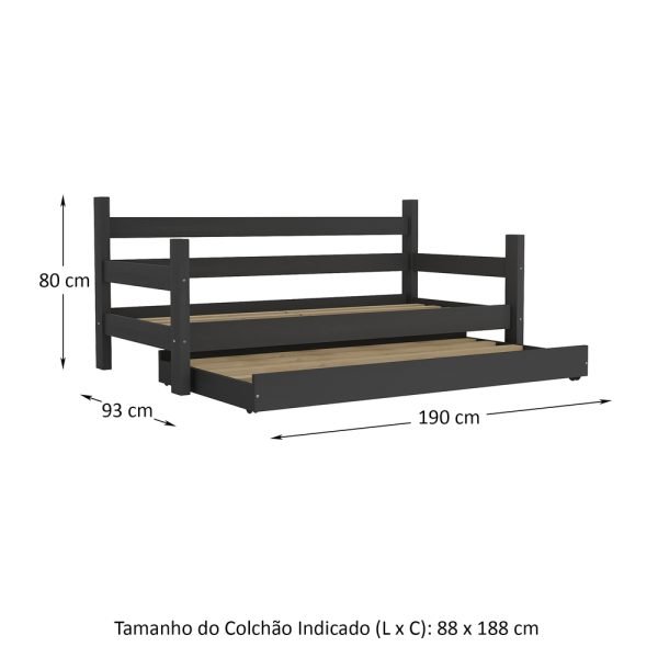 CAMA TWIN CON AUXILIAR 040 - Imagen 2