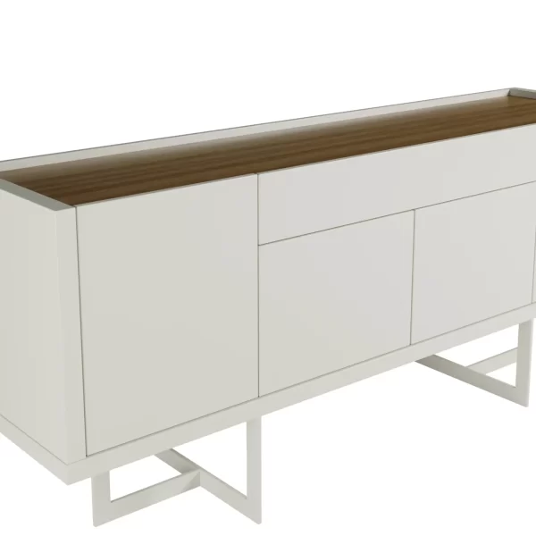BUFFET IRON BLANCO HUESO MATE/FREIJO - Imagen 3