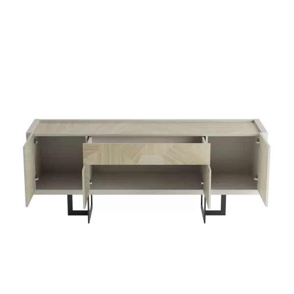 BUFFET IRON BLANCO HUESO MATE/FREIJO - Imagen 5