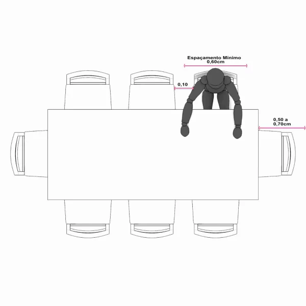 MESA DE COMEDOR IRON 2190X1000 BLANCO HUESO MATE - Imagen 3