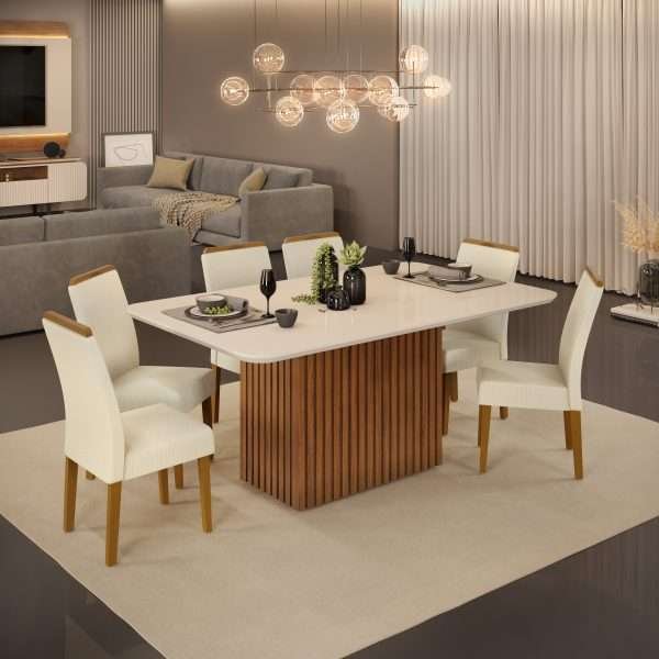 MESA DE COMEDOR CANES 170 FREIJO OFF WHITE