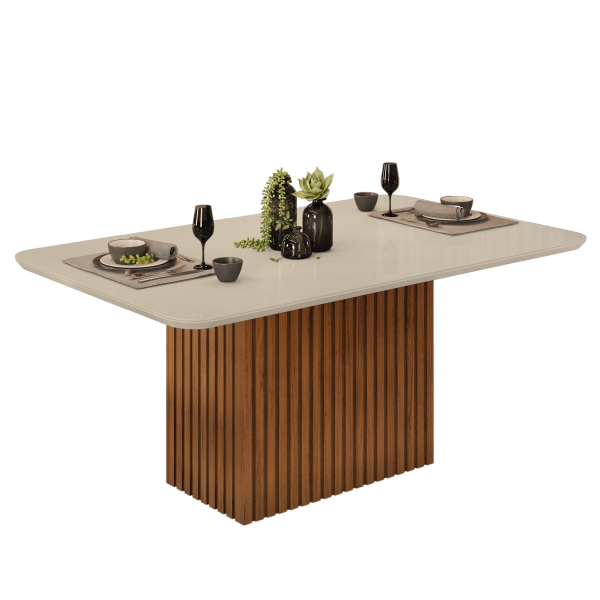 MESA DE COMEDOR CANES 170 FREIJO OFF WHITE - Imagen 3
