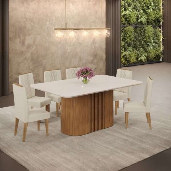 MESA DE COMEDOR MUNIQUE FREIJO/OFF WHITE