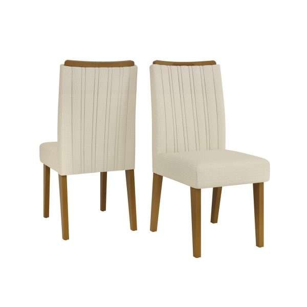 SILLA ISIS MADEIRA IPE/LINHO NEVE