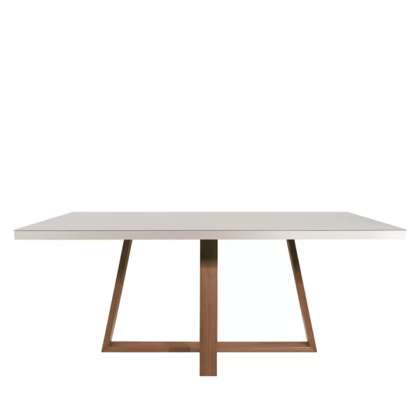 MESA DE COMEDOR MARA 1.8 NATURAL/ OFF WHITE GLOSS - Imagen 3
