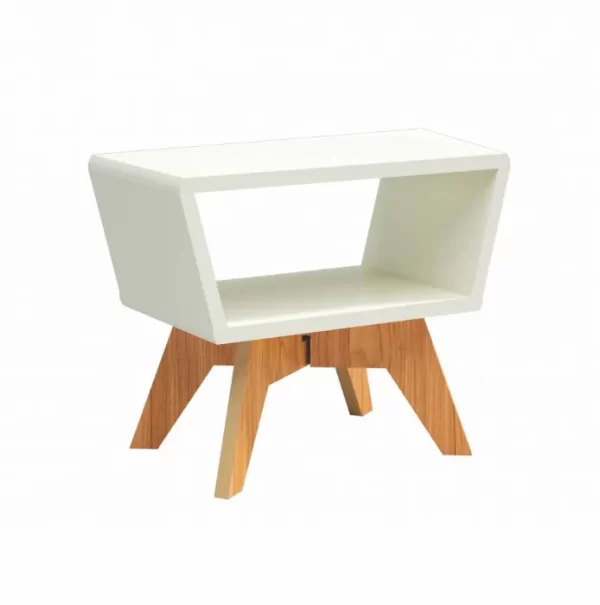 MESA DE CENTRO 65CM - OFF WHITE / FREIJO - Imagen 3