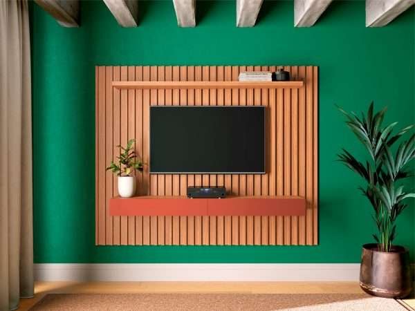 PANEL DE PARED DE 228CM C/02 CAJONES - FREIJO/ TERRA