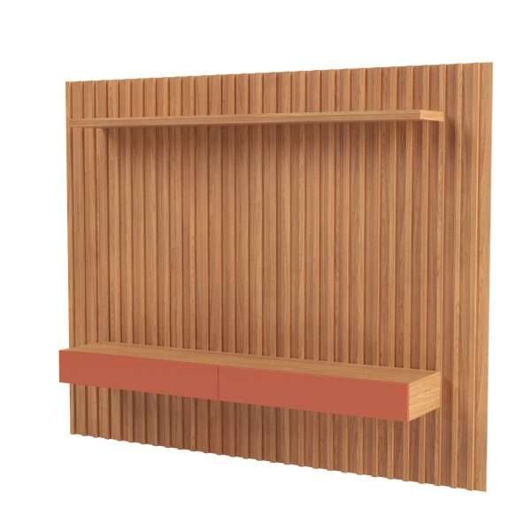 PANEL DE PARED DE 228CM C/02 CAJONES - FREIJO/ TERRA - Imagen 3