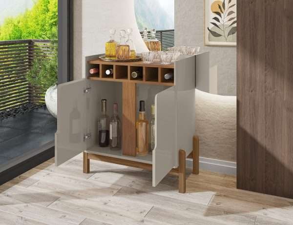 BAR LIZZ OFF WHITE HIGH GLOSS/CEDAR - Imagen 3