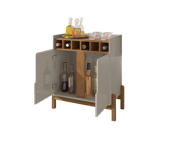 BAR LIZZ OFF WHITE HIGH GLOSS/CEDAR - Imagen 4