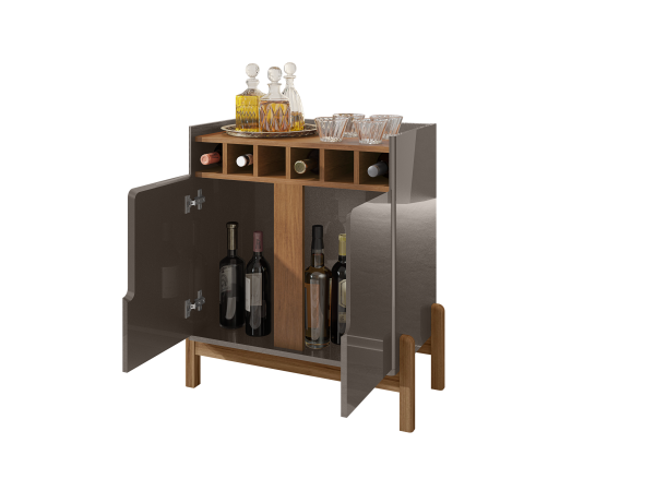 BAR LIZZ PEARL GREY HIGH GLOSS/CEDAR - Imagen 4