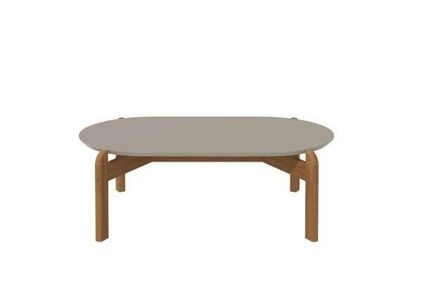 MESA DE CENTRO LIZZ OBLONGA OFF WHITE HIGH GLOSS/ CEDAR - Imagen 6