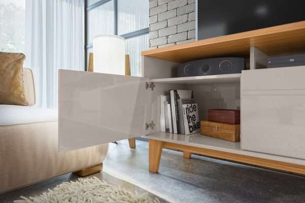 RACK TAURUS CON 2 PUERTAS PEAL OFF WHITE/TAUARI - Imagen 5