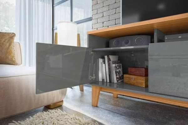 RACK TAURUS CON 2 PUERTAS PEAL GREY/TAUARI - Imagen 3