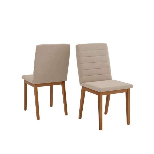 SILLA SOFIA MADEIRA IPE/VELUDO CREME