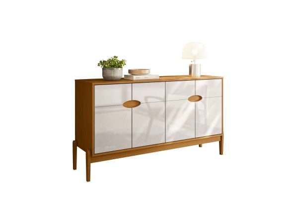 BUFFET INTENSE CON 4 PUERTAS FREIJO/PEARL OFF WHITE - Imagen 3