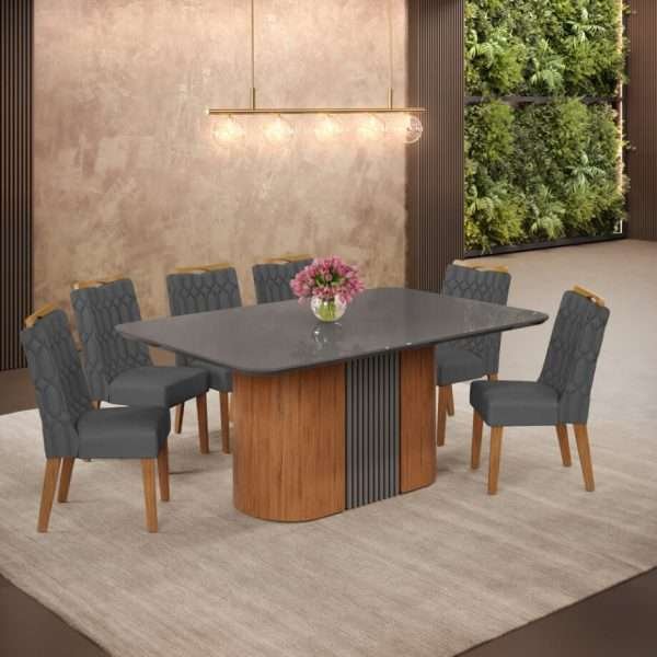 MESA DE COMEDOR MUNIQUE FREIJO/CINZA URBANO