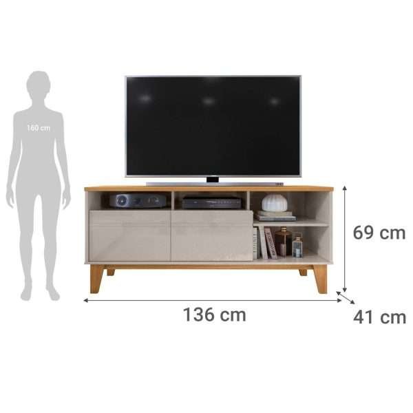 RACK TAURUS CON 2 PUERTAS PEAL OFF WHITE/TAUARI - Imagen 2