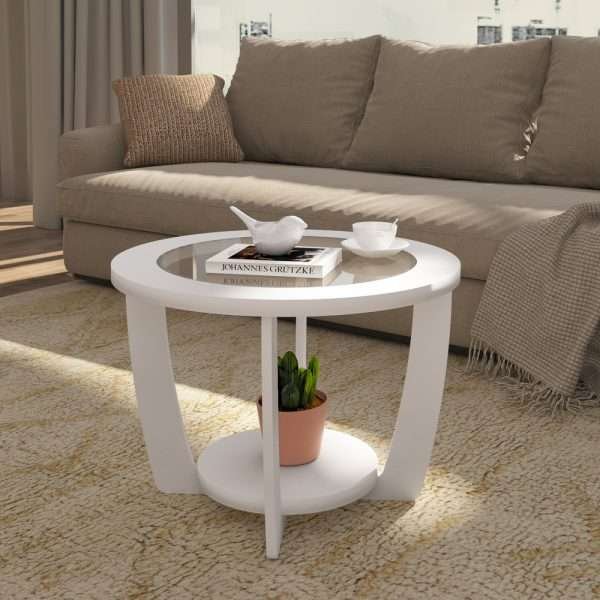 MESA DE CENTRO CURVE- BLANCO