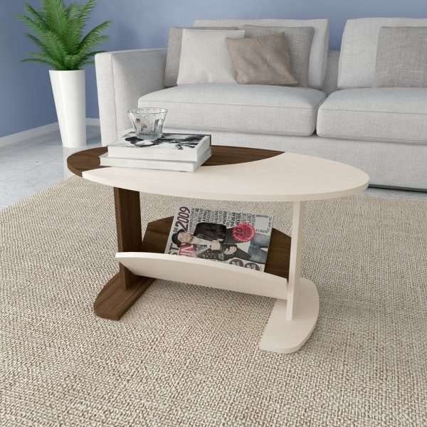 MESA DE CENTRO ISIS- ALMENDRA/ OFF WHITE