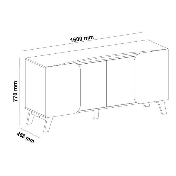 CREDENZA-BUFFET ELEGANCE CEDRO/ OFF WHITE - Imagen 2