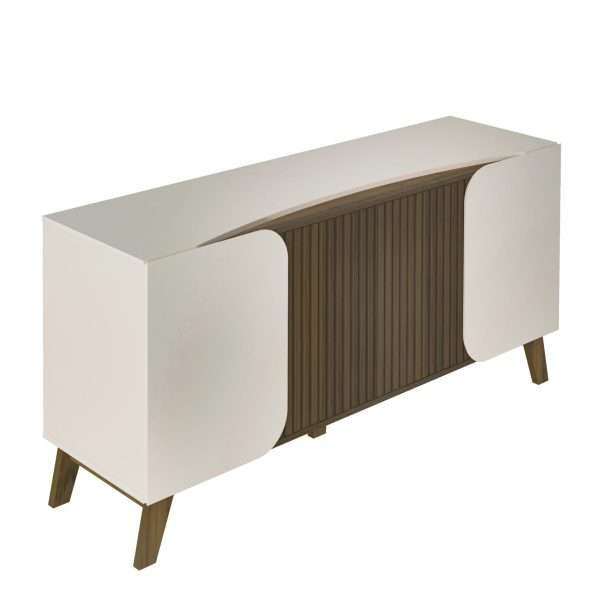 CREDENZA-BUFFET ELEGANCE- OFF WHITE/ PINO RIPADO - Imagen 9