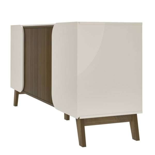 CREDENZA-BUFFET ELEGANCE- OFF WHITE/ PINO RIPADO - Imagen 8