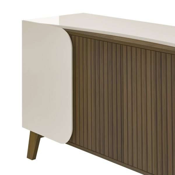CREDENZA-BUFFET ELEGANCE- OFF WHITE/ PINO RIPADO - Imagen 7