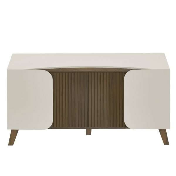 CREDENZA-BUFFET ELEGANCE- OFF WHITE/ PINO RIPADO - Imagen 6