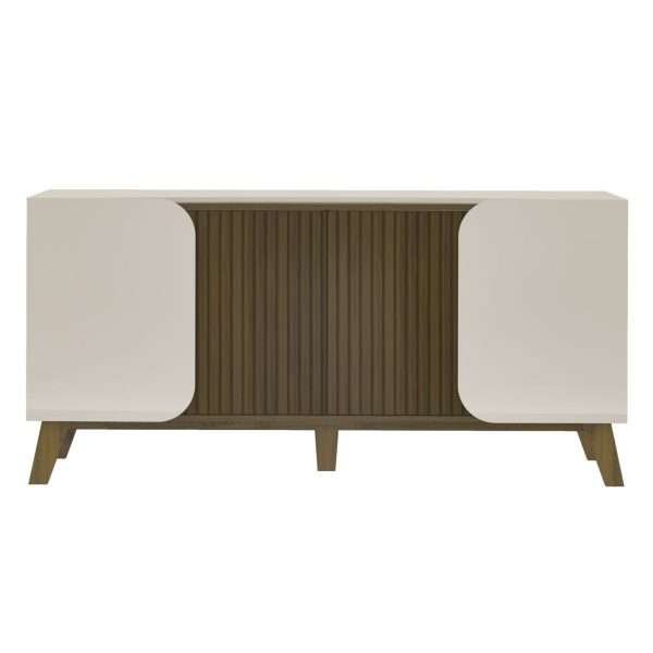 CREDENZA-BUFFET ELEGANCE- OFF WHITE/ PINO RIPADO - Imagen 5