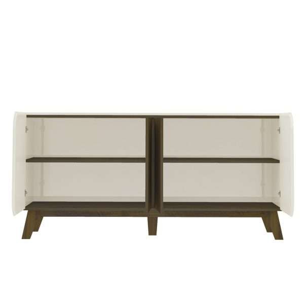 CREDENZA-BUFFET ELEGANCE- OFF WHITE/ PINO RIPADO - Imagen 3