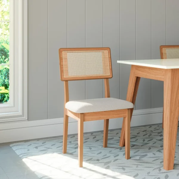 SILLA DE COMEDOR FREIJO/CESARE CLARO/TELA SINTETICA