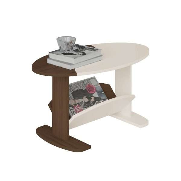 MESA DE CENTRO ISIS- ALMENDRA/ OFF WHITE - Imagen 5