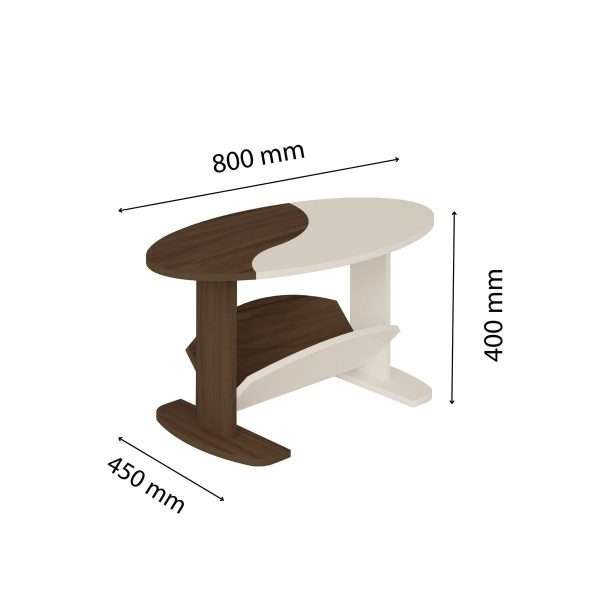 MESA DE CENTRO ISIS- ALMENDRA/ OFF WHITE - Imagen 3