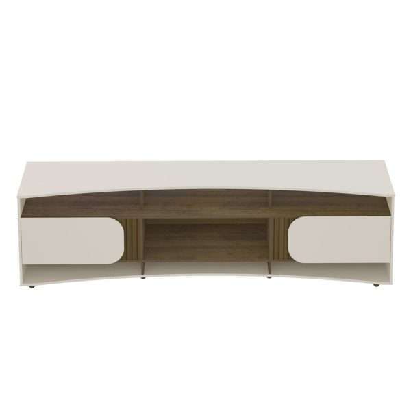 CENTRO ENT RACK ELEGANCE-OFF WHITE/ PINO RIPADO - Imagen 4
