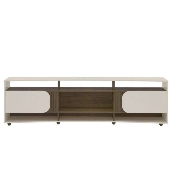 CENTRO ENT RACK ELEGANCE-OFF WHITE/ PINO RIPADO - Imagen 3