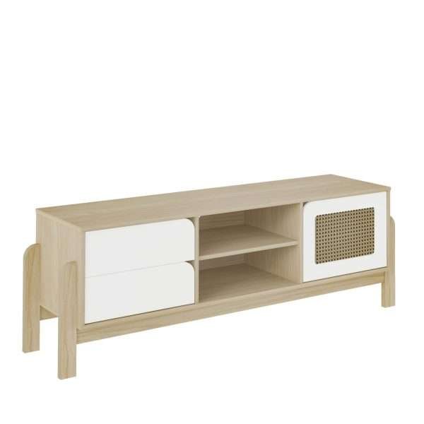 CENTRO ENT RACK NATURE- NATURALE/ BLANCO - Imagen 4
