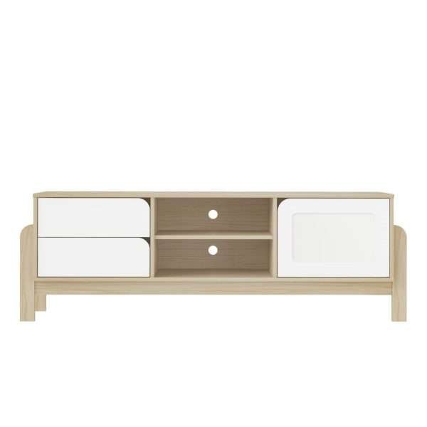 CENTRO ENT RACK NATURE- NATURALE/ BLANCO - Imagen 3