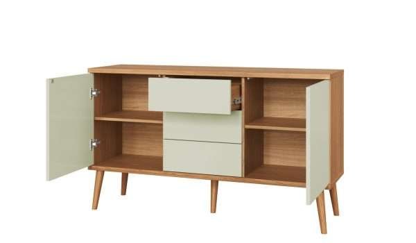 BUFFET 135CM C/02 PUERTAS - FREIJO/OFF WHITE - Imagen 4